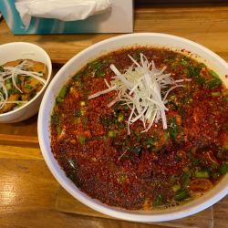 地獄のにらそば汁あり＋にら増し＋チャーシュー丼