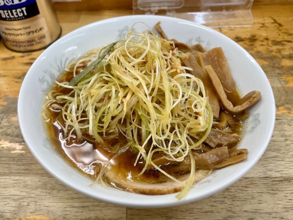 「スーパードライ＋多満自慢＋メンマ皿 → ネギメンマラーメン」@丸幸の写真