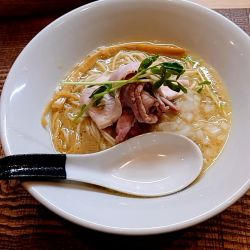 深み鶏、和え玉あん肝ソース