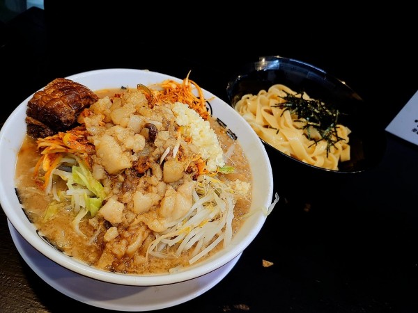 「つけ麺 辛ネギ」@とんこつラーメン男盛の写真