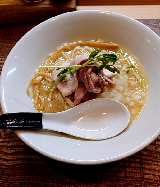 「深み鶏、和え玉あん肝ソース」@芛堂寺の写真