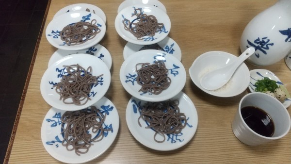 「皿そば2人前（10枚）1000円」@皿そば 喜楽の写真