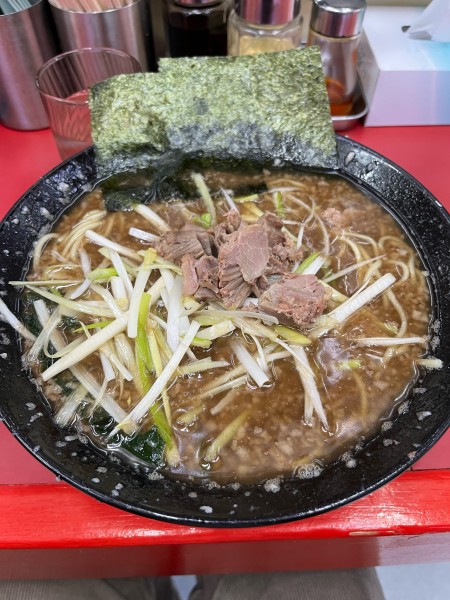 「和風ネギラーメン　中盛　太麺」@ラーメンショップ 牛久結束店の写真