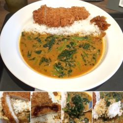 ロースカツ＆ほうれん草のスパイシーカレー　850円