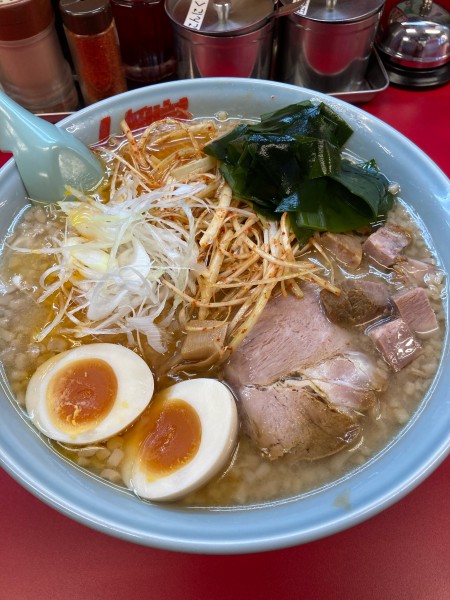 「【限定】えび塩ラーメン」@ラーメン山岡家 テクノポリスセンター店の写真
