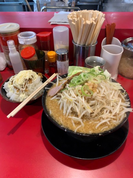 「コテ野菜ラーメン＋キャベツ＋ライス」@家系ラーメン 王道 神道家の写真