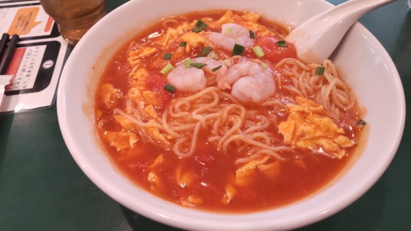 「エビ・トマトとろみ麺600円（5/31までクーポン使用）」@百香亭 野田店の写真