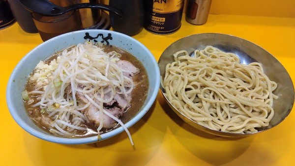 「スパイシーつけ麺（麺少なめ、ニンニク増し）」@ラーメン二郎 八王子野猿街道店2の写真