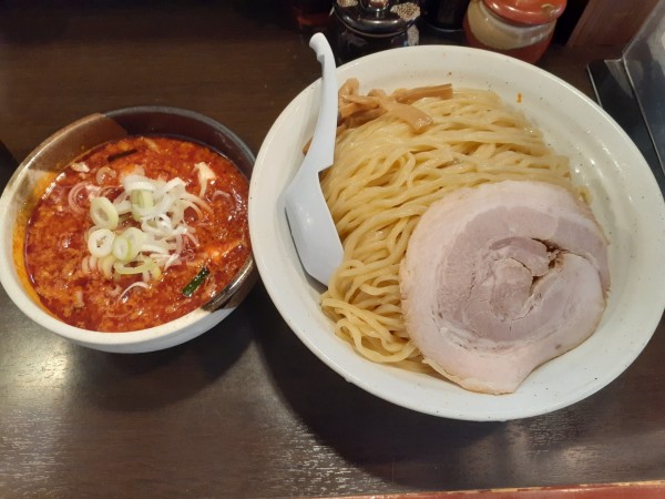 「旨辛つけ麺、大盛、辛さ3」@こってりらーめん せきやけ 水道橋店の写真