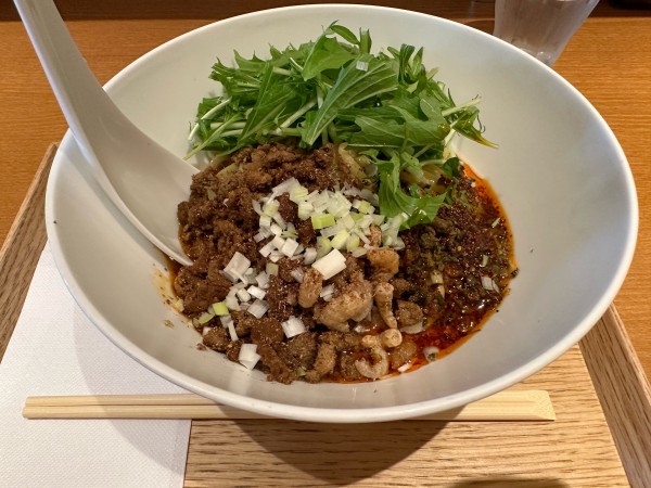 「汁なし白胡麻坦坦麺」@汁なし担担麺 ピリリ 秋葉原店の写真