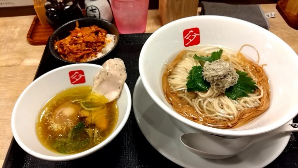 「味玉鶏つけそば（１，２００円）」@KITCHEN TAKANOの写真