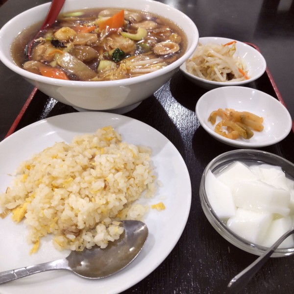 「五目タン麺半炒飯セット（￥850）」@大福館の写真