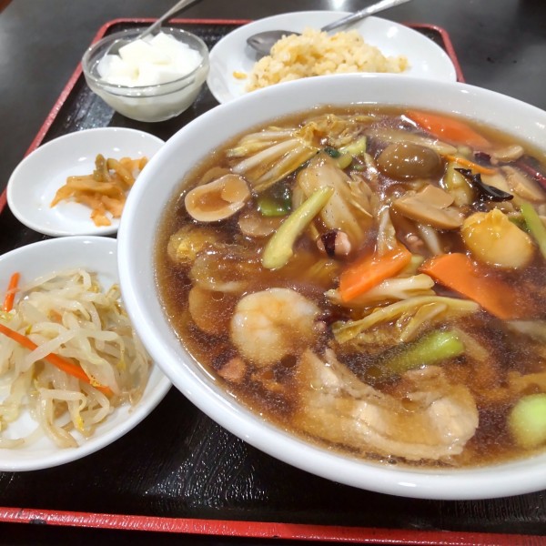 「五目タン麺半炒飯セット(¥850)」@大福館の写真