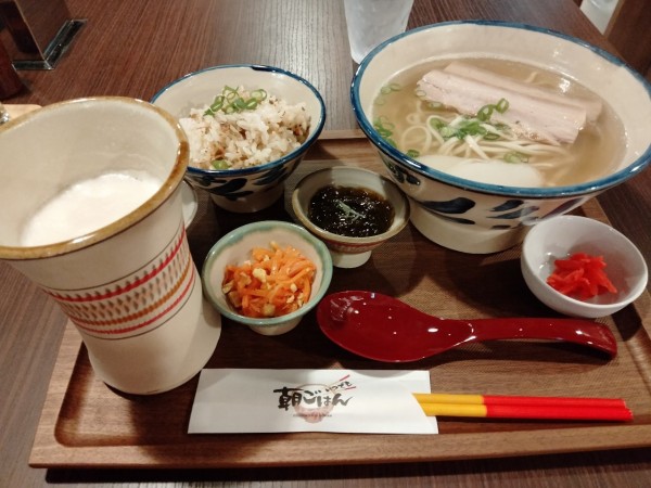 「朝そばセット」@いつでも朝ごはんの写真