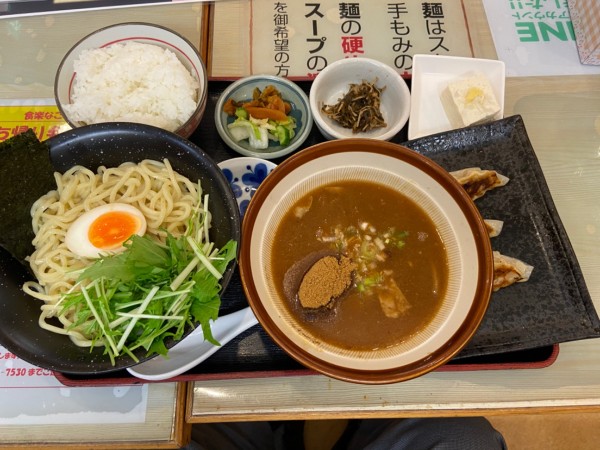 「つけ麺濃厚和醤油つけ麺Aセット(1243円)」@食楽 なごみ家の写真