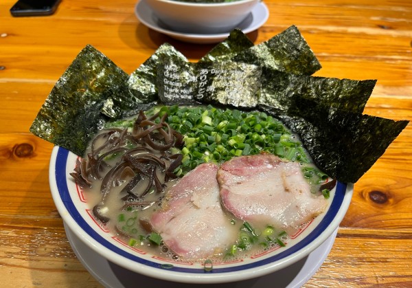 「ねぎらーめん アブラヌキ はりがね+のり」@博多長浜らーめん 田中商店の写真
