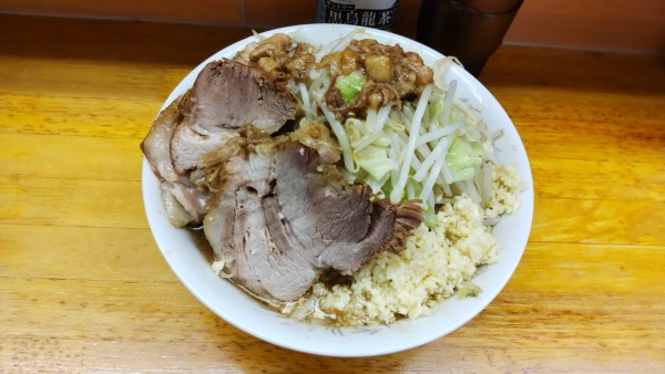 「小ラーメン(麺少なめ＋麺硬め)」@ラーメン二郎 立川店の写真