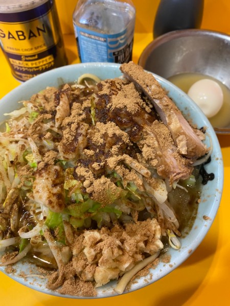 「小ラーメン＋おさかな天国＋きまぐれたまご」@ラーメン二郎 八王子野猿街道店2の写真