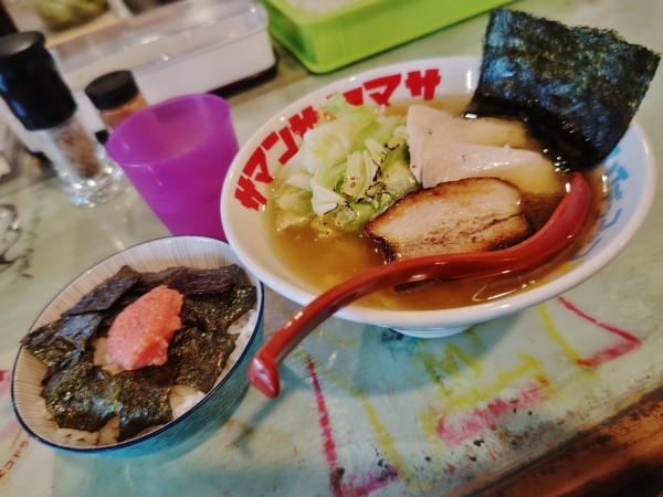 「朝ラー太麺６００円＆ノリ明太１５０円」@ハイデン.コッコFACTORYサマンサ・タマサの写真