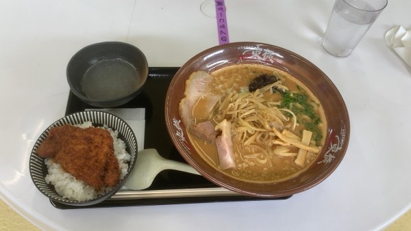 「濃厚味噌ラーメン+ミニタレかつ丼」@潟食の写真