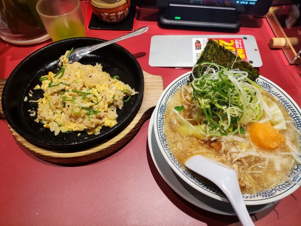 「野菜肉そば　チャーハンセット」@丸源ラーメン 与野公園店の写真