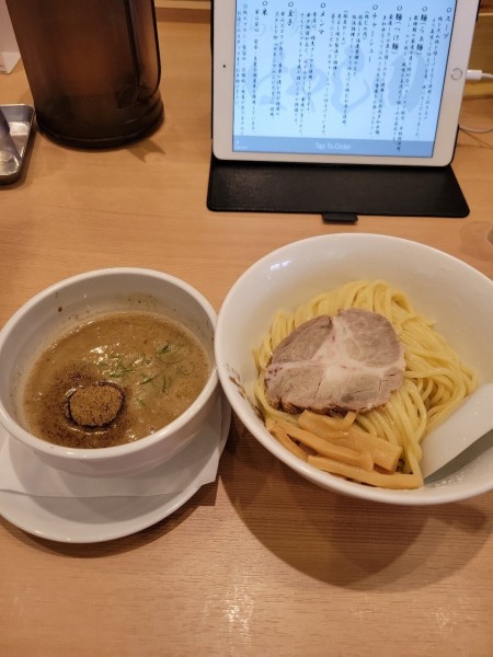 「濃厚魚介豚骨味玉つけ麺」@らぁ麺 はやし田 味の素スタジアム店の写真