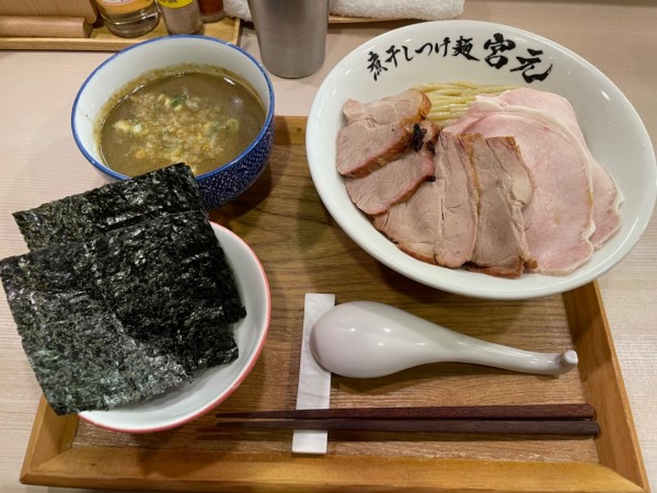 「チャーシュー極濃煮干つけ麺」@煮干しつけ麺 宮元の写真