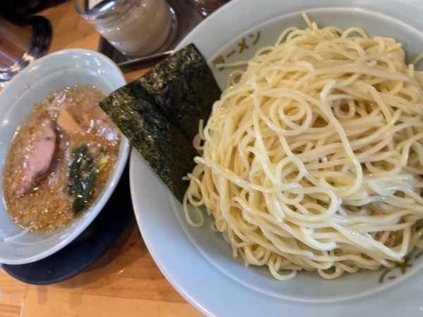 「つけ麺790円並・酸味なし+(ライス無料(クーポン))」@ラーメンショップ椿 大玉店の写真