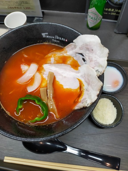 「氷見イワシ香るナポらー麺」@Menya Ikuzo Tokyoの写真