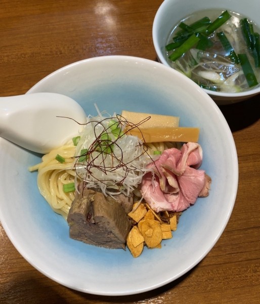「【限定】厚切り牛タンの塩つけ麺1280円」@寿製麺よしかわ 川越店の写真