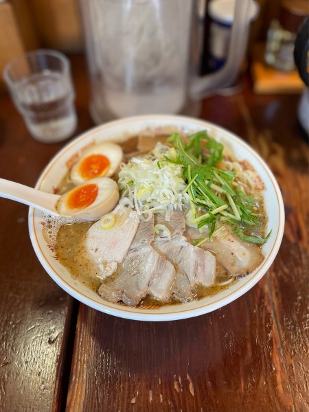 「特製中華そば、麺特盛り」@つけ麺 結心の写真