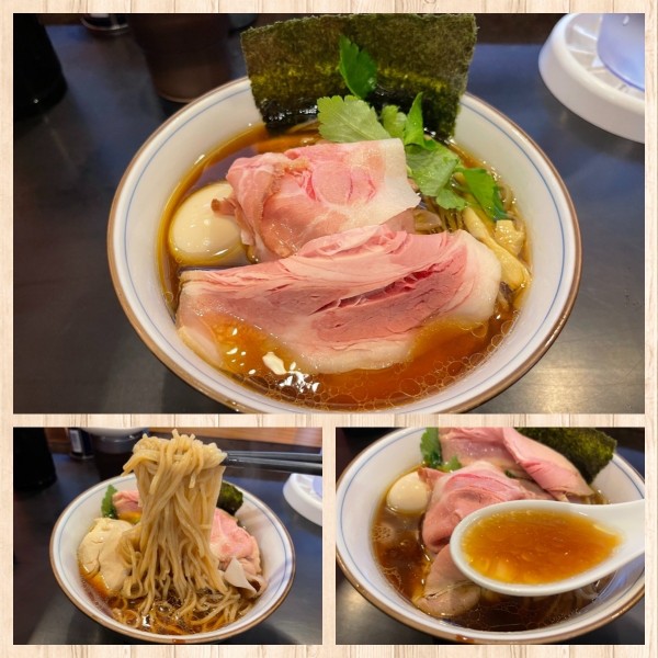 「特製四つ葉そば 1250円・もろみ豚ロースチャーシュー200」@中華そば 四つ葉の写真