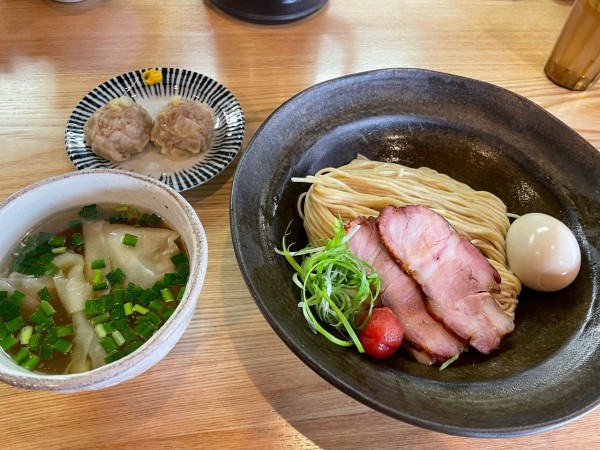 「塩つけそば+焼売」@麺 㐂色の写真