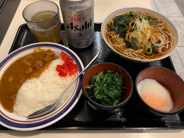 「朝カレーセットそば 450円」@名代 富士そば 巣鴨駅前店の写真