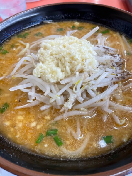 「味噌らーめん大盛ニンニクおおめ」@くるまやラーメン 相模原下溝店の写真