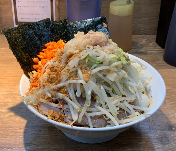 「ミニ汁無し250g＋うずら」@麺屋 浜一の写真