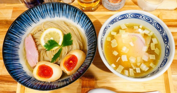 「特製昆布水つけ 塩＋333ビール」@ハちゃんラーメンの写真