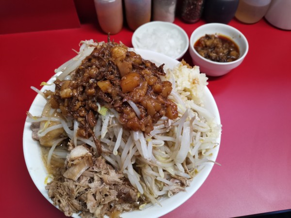 「ラーメン中+くずし豚他」@ラーメン二九六の写真