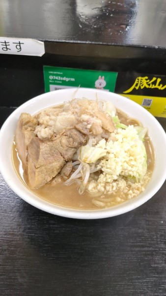 「ミニラーメン200ｇ」@豚仙人 天王町店の写真