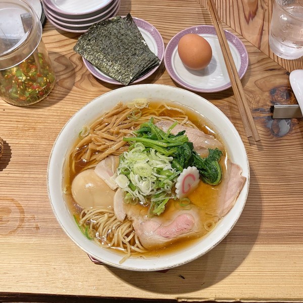 「チャーシューしょうが、味玉」@かね田の写真