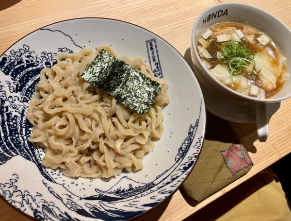 「つけめん並＋海老雲呑」@本田麺業 神田西口駅前店の写真