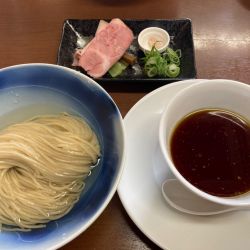 【限定】昆布水つけ麺（鶏醤油）1100円