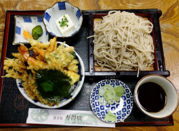 「天丼セット（1,280円）＋大盛り（100円）」@そば處 寿得廣の写真