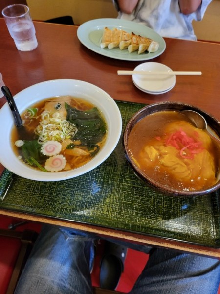 「天津飯ラーメンセット」@れいれい亭の写真