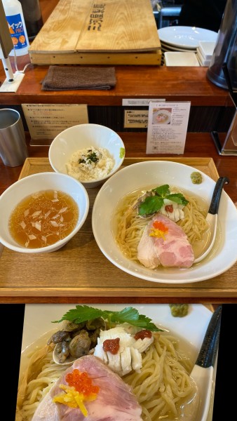 「[期間限定] 鱧と浅蜊の汐つけそば&鱧茶漬けごはん」@麺処しろくろの写真