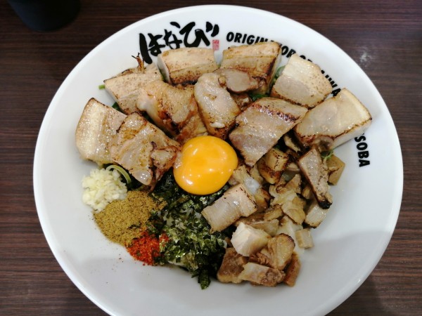 「ネギ塩まぜそば＋ド肉＋ド肉」@麺屋はなび 春日井店の写真