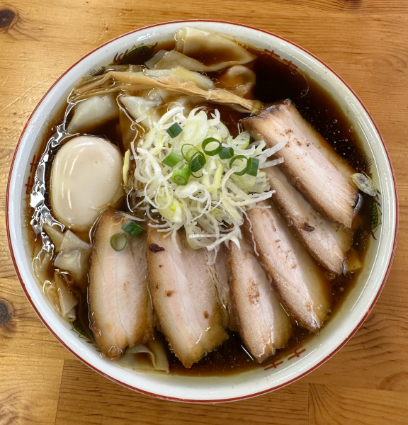 「三ツ星醤油の手揉み中華蕎麦(中盛)他」@湘南の手前の写真