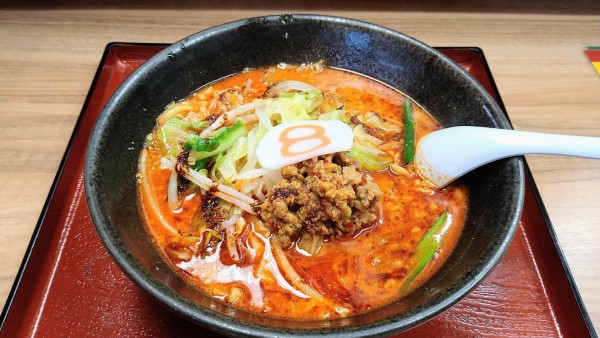 「【限定】野菜麻辣らーめん+餃子(テイクアウト)」@8番らーめん 珠洲店の写真