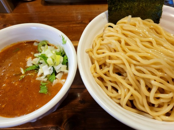 「ベジポタ辛つけ麺2玉盛り(もっちり麺)」@ベジポタつけ麺 えん寺の写真
