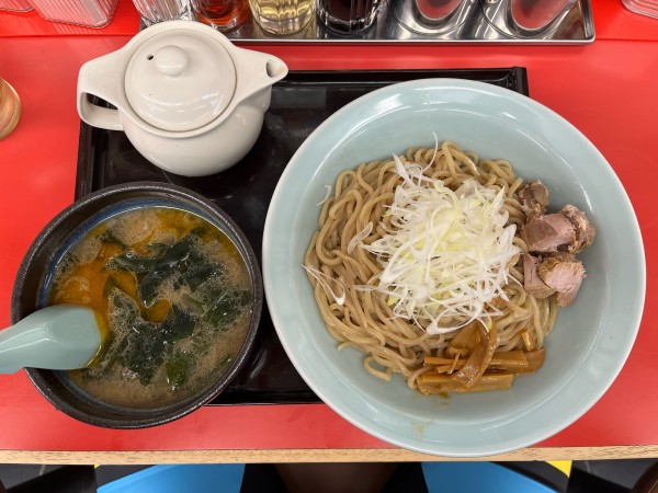 「えび塩つけ麺 普通盛＋コロチャーシュー6個」@ラーメン山岡家 阿見店の写真